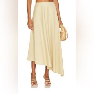 WeWoreWhat Cream Asymmetrical Skirt